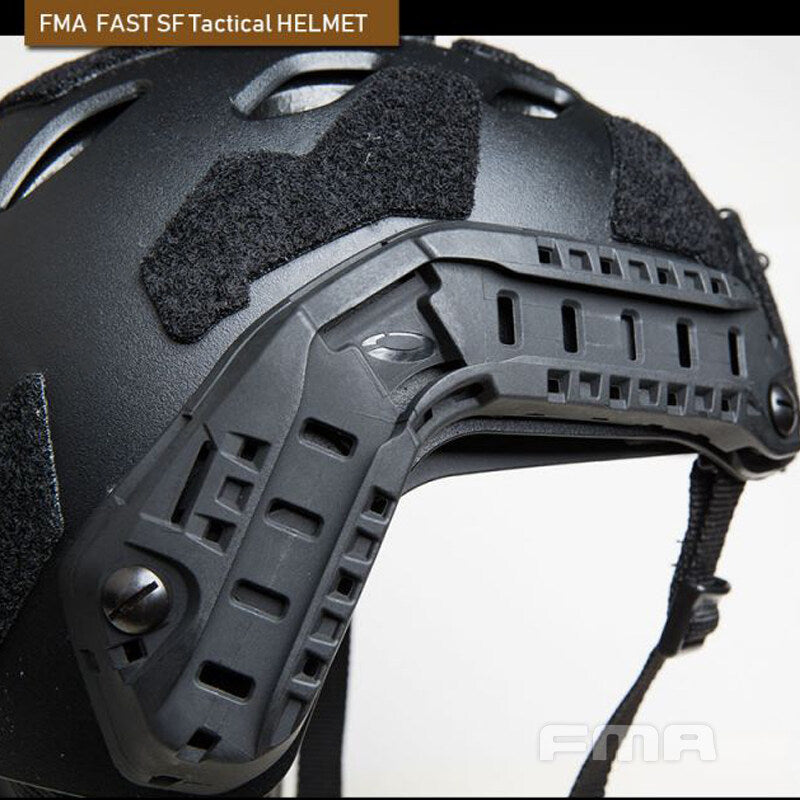 FMA Tactical Helmet with Half Face Mask SF Style Helmet with NVG Shroud Military Helmet & Mask Set Outdoor Gear 1365A