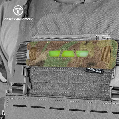 TOPTACPRO Tactical Glow Sticks Pouch Camouflage Light Sticks Holder Carrier America Geuine CP Fabric 8509