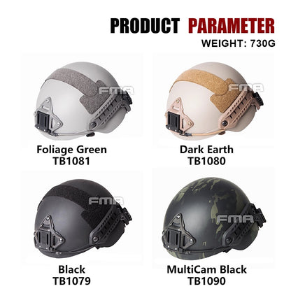 FMA Tactical Sentry Helmet (XP) With Rail TB1080