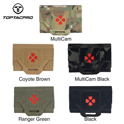 TOPTACPRO Tactical Medical Pouch First Aid Kit EMT IFAK Pouch Laser Cut Molle Micro Medical Pouch Blow-Out Pouch Survival Kit Magazine Holder Carrier EMT EDC Pouch Emergency Bag Army Military Camouflage Waist Pack 8508