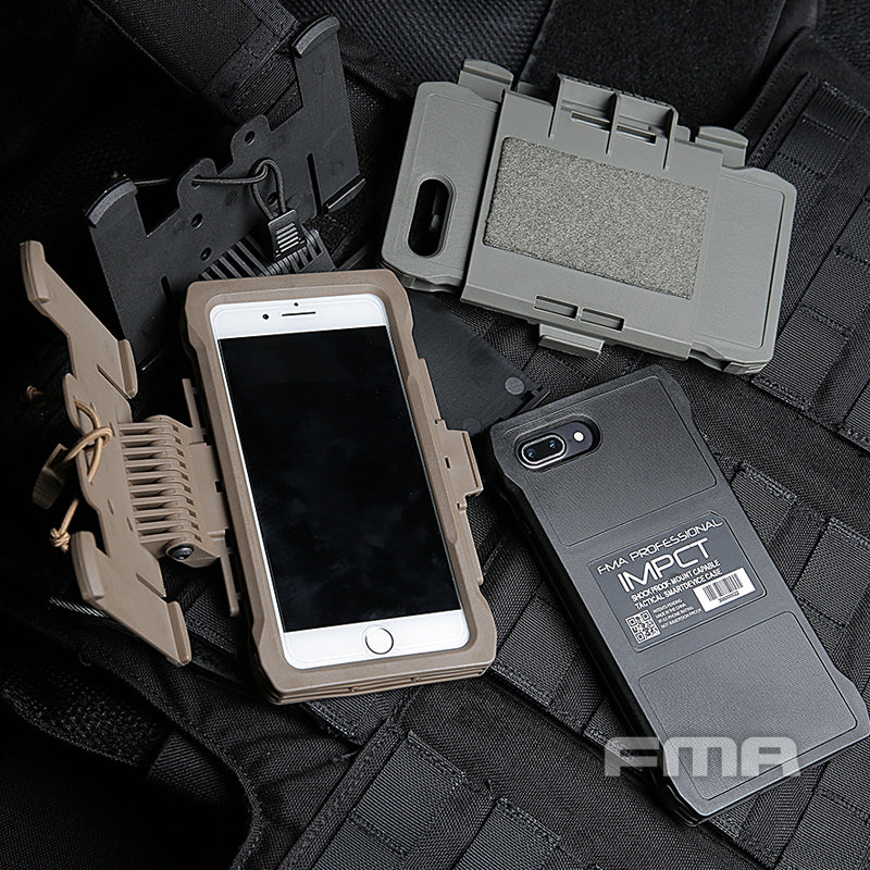 FMA Molle Tactical Plus Mobile Pouch Paintball Shell Phone Case For Iphone 7/8 Plus 1320