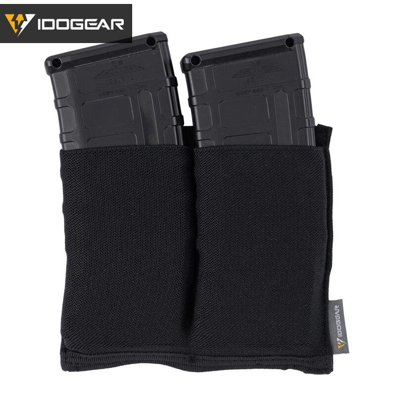 IDOGEAR Tactical Mag Pouch 556 Fast Draw MOLLE Pouch Double Open Top Elasticity Cloth 3554