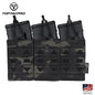 TOPTACPRO Tactical Mag Pouch Modular Triple Open Top Magazine Pouch for 5.56 Military MOLLE Mag Carrier 8515