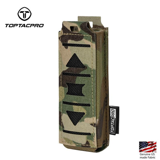 TOPTACPRO Tactical Magazine Pouch For 9mm Singel Mag Carrier MOLLE Magazine Holder Laser Cut 8513