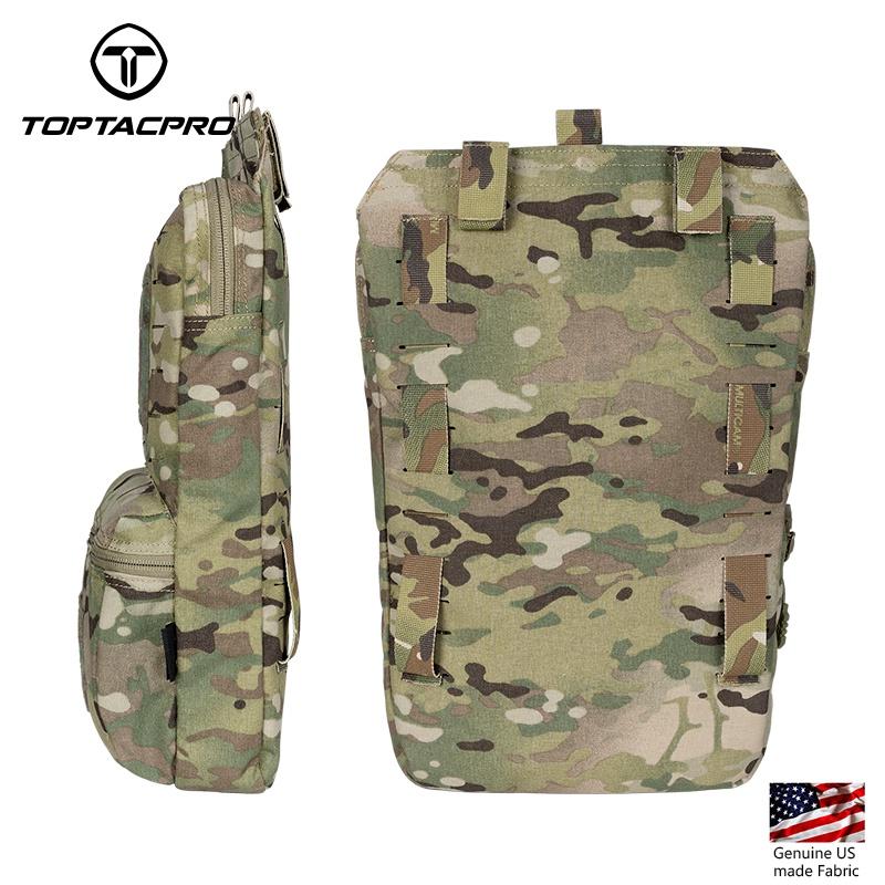 TOPTACPRO Tactical Hydration Backpack 2L MOLLE Water Bag Hydration Pouch Backpack Double Sundries Pouch 500D Cordura Nylon 8505