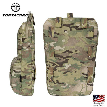 TOPTACPRO Tactical Hydration Backpack 2L MOLLE Water Bag Hydration Pouch Backpack Double Sundries Pouch 500D Cordura Nylon 8505