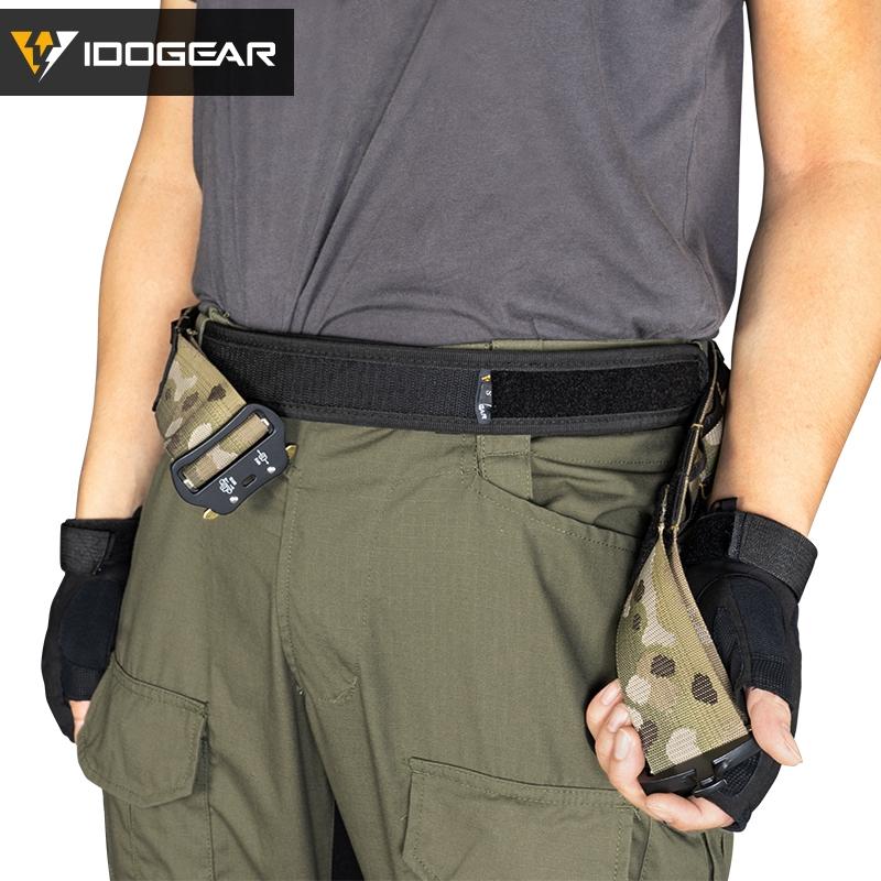 IDOGEAR 2 Inch Tactical Combat Belt Quick Release Buckle MOLLE Military Hunting Combat Belt Durable Nylon 3414
