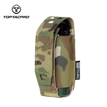 TOPTACPRO Tactical Flashbang Pouch 9mm Magazine Pouch MOLLE Laser Cut Quick Release Military Army Camo Tactical Flashbang Pouch 8502