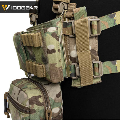 IDOGEAR Tactical Chest Rig Modular Lightweight Chest Rig MK3 Full Set Military w/ 5.56 Mag Pouch Pantiball Hiking Camping Outdoor Gear
