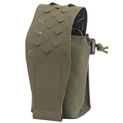 IDOGEAR Tactical Mulfunctional SPUD Pouch Universal Radio Pouch Storage Pouch Laser Cut Lightweight Adjustable Camo Military Wargame Outdoor MG-75